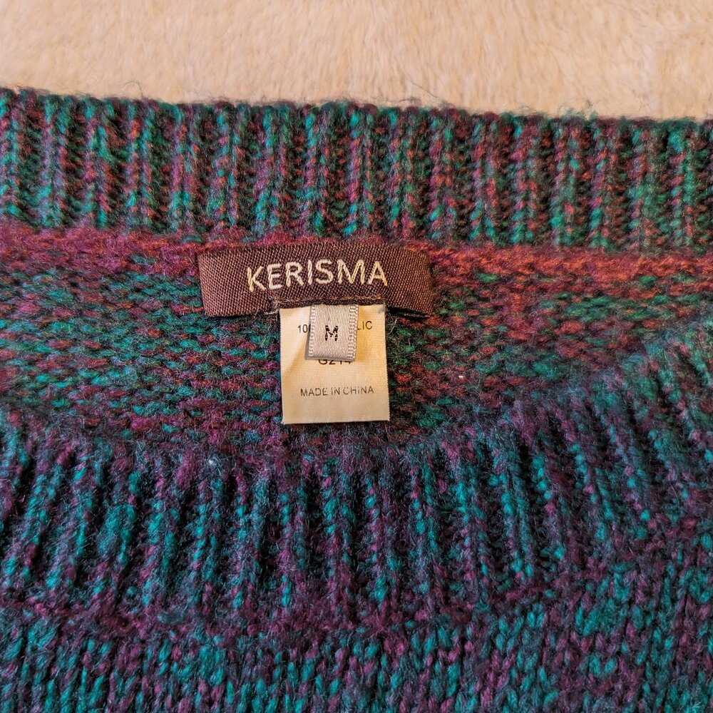 Kerisma sweater boat neck purple green marled